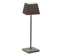 Siesta Lampada a Led da Tavolo Portatile Senza Fili Ricaricabile con USB Touch Dimmerabile IP54 Uso Interno/Esterno H.37cm 2,2watt Luce Calda 2700K 200lm 9 ore di Autonomia (Pearl Beige)