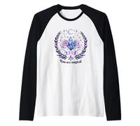Siete Mani magiche Che curano i Cristalli Maglia con Maniche Raglan
