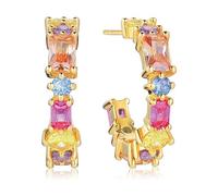 Sif Jakobs Jewellery 32024012 - Orecchini a cerchio da donna, in argento 925, con pietre colorate, misura unica, Argento sterling, Nessuna pietra preziosa