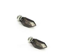 SIFAM COPPIA FRECCE LED PICCOLE UNIVERSALI MICRO OMOLOGATE MOTO NERO FUME