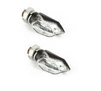 SIFAM COPPIA FRECCE LED PICCOLE UNIVERSALI MICRO OMOLOGATE MOTO NERO TRASPARENTE