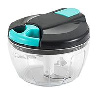 Sifenma Robot da cucina manuale multifunzione e tritacarne con coperchio e maniglia, tritacarne aglio tritaverdure, adatto per cipolle, zenzero, peperoni, tritare, meraviglioso per la cucina (blu)
