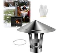 SIFNLPH Copertura for tubo della stufa, tappo antipioggia for camino esterno, cappa for camino da 50/60/90/100/150/180/300 mm, tappi for sfiato del tetto(210mm/8.3in)