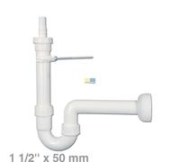 Sifone 1 1/2 " x 50mm Bianco Piletta Viega Lavatrice Lavastoviglie Dispositivo