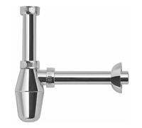 Sifone 1"1/4 a Bottiglia in Abs per Lavabo Bidet Lavandino Scarico 32mm, Cromo