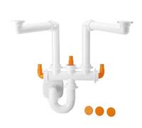 Sifone spazio 2/35 40 per due vasche f1 1/2 uscita lira 9 1275 09 b01m2