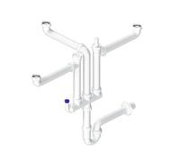 SIFONE A 3 VIE CON DOPPIO ATTACCO LAVASTOVIGLIE 1"1/2