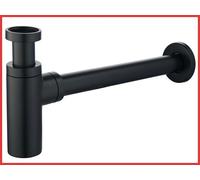 sifone a bottiglia in ottone nero tondo per lavabo lavandino bagno da scarico