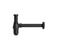 SIFONE A BOTTIGLIA IN OTTONE PER LAVABO 1"1/4 Nero opaco