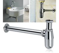 Sifone a bottiglia lavandino scarico 1" 1/4 lavabo cromato con rosone Art.69373