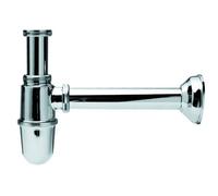 Sifone a bottiglia per lavabo in ottone cromato senza piletta attacco 1"