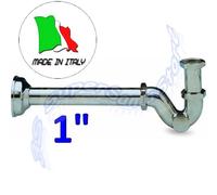 Sifone a esse per bidet 1'' in ottone cromato - Giacomini