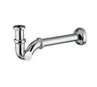 SIFONE A ESSE "S" IN ACCIAIO CROMATO PER LAVABO E BIDET COMPLETO VARIE M. 11781V