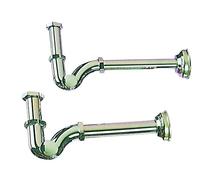 SIFONE A ESSE S IN OTTONE CROMATO DA 1 pollice