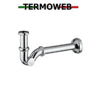SIFONE A ESSE S OTTONE CROMATO SENZA PILETTA 1'1/4