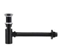 Sifone a P, Sifone for lavandino del bagno, sifone a bottiglia, scarico tubolare in ottone con tubo di a scomparsa(With Hole Set 600)
