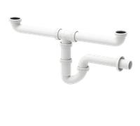 SIFONE A "U" AUTOPULENTE PER LAVELLI A DUE VASCHE ATTACCO 1" 1/2