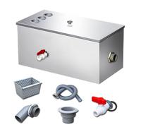 Sifone antigrasso, trappola per grasso sotto il lavandino, intercettore di grasso, in acciaio inox, per cucina, ristorante, bar, mensa, fabbrica, cucina