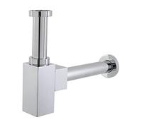 SIFONE ARREDO LAVABO BIDET QUADRATO BASSO IN ACCIAIO 1.1/4 " FERIDRAS