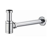 SIFONE ARREDO LAVABO BIDET TONDO BASSO IN OTTONE 1.1/4 " SENZA PILETTA TECOM