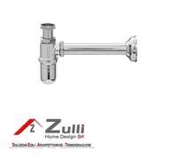 Ghidini Sifone a bottiglia 1"1/4 per lavabo in ottone cromato pesante senza piletta