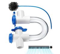 Sifone condensa da 3/4", sifone condensa da 3/4 di pollice con spazzola | per la pulizia, connettore per tubi, trappola a U trasparente AC, kit di pulizia dello scarico per drenare efficacemente la
