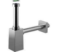 Sifone cromato d`areddo quadro per lavabo Cromato