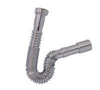 Sifone Cromato per Lavello flessibile e universale con Scarico 1"1/2 x Ø32/40 mm
