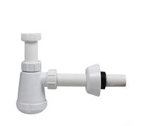 Sifone da bagno in plastica, con accesso per la pulizia, tubo di scarico flessibile regolabile G1 1/4, connettore per lavabi, filtro antiodore, PP e PVC