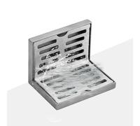 Sifone da pavimento in acciaio - Sifone da parete a forma di L, materiale di qualità 304, design a scarico laterale, costruzione resistente, adattamento del tubo compatibile da 75 mm, S