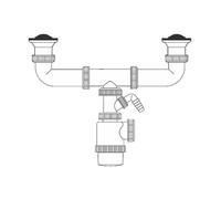 Sifone del lavandino Mirtak v70 PVC