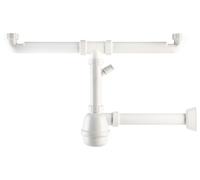 SIFONE FIASCO OMP 6208.744.5 IN ABS BIANCO PER LAVELLO A 2 BACINELLE