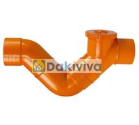 SIFONE FIRENZE ORIZZONTALE 1 TAPPO IN PVC Ø140 Ø160 Ø200