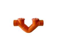 Sifone firenze orizzontale in pvc (2 Tappi) - Diametro 100