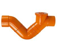 SIFONE FIRENZE ORIZZONTALE PVC ARANCIO “UN TAPPO”
