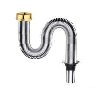 Sifone flessibile espandibile per rifiuti del lavello della cucina, in acciaio inox, per scarico del lavello della cucina e smaltimento dei rifiuti (120 cm)