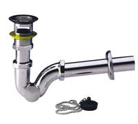 SIFONE IN OTTONE CROMATO A ESSE Senza piletta mis. 1.1/4