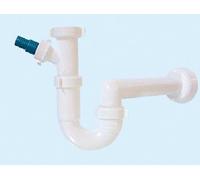 SIFONE IN PVC X LAVELLI A 1 VIA A BASSO INGOMBRO CON ATTACCO LAVASTOVIGLIE.