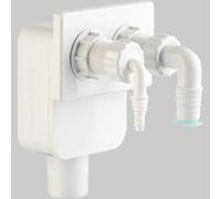 Sifone Incasso con Doppio Attacco Lavatrice + Asciugatrice Usc. Dm 40