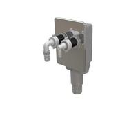 Sifone Incasso per Lavatrice Asciugatrice a Doppio Scarico Ø 40-50 mm con Placca