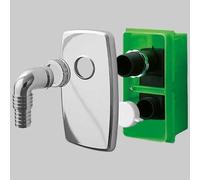 SIFONE INCASSO PER LAVATRICE COMPACT Con piastra Cromata Sifoni Lavatrice