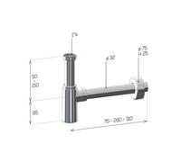 SIFONE LAVABO OTT.MOD.SOFIA 1"1/4 T.25CM