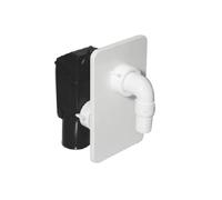 Sifone Lavatrice Ad Incasso Con Placca Bianca Bonomini-Diam. 40
