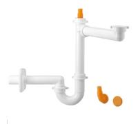 Sifone Lira Salvaspazio 1 Via Attacco Plastica Bianco