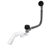 Colore Nero Finito Piletta Scarico Vasca Bagno Lungo Flessibile Sifone