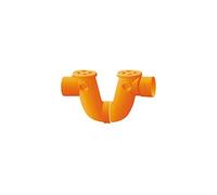 SIFONE ORIZZONTALE TIPO O-O SUPER TUBI RACCORDI PVC ARANCIO EDILIZIA D. 160 mm