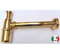 SIFONE OTTONE A BOTTIGLIA DA 1¼" DORATO - BAGNO ORO 24KT