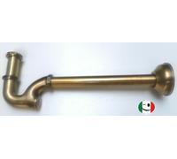 SIFONE OTTONE A " S " A COLONNA DA 1" BRONZATO - BRONZO