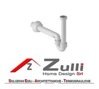 Sifone curvo per lavabo e bidet Geberit scarico orizzontale Bianco 151.101.11.1