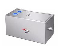 Sifone per grasso, in acciaio inox, per lavello da cucina, con tubo di drenaggio e coperchio, ideale per ristoranti e cucine domestiche